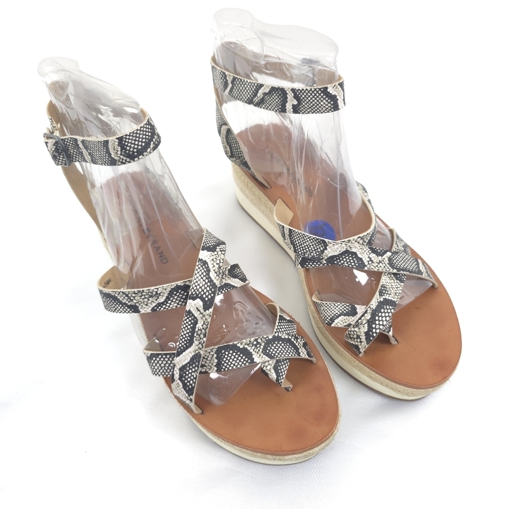 LUCKY Brand Jakina Natural Alamera Wedge Sandals Size 9.5M